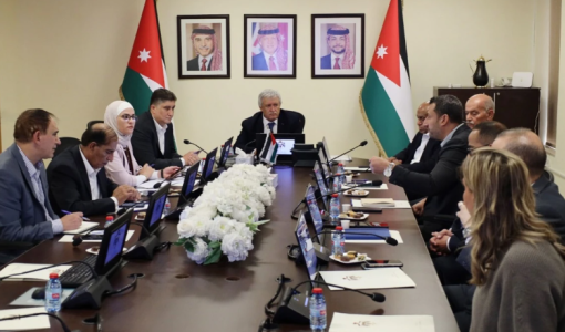 جانب من اجتماع وزير النقل ووزير العمل نضال القطامين مع ممثلي عدد من شركات الملاحة