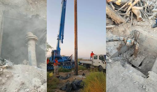 جانب من الاعتداءات التي أعلنت وزارة المياه عن ضبطها
