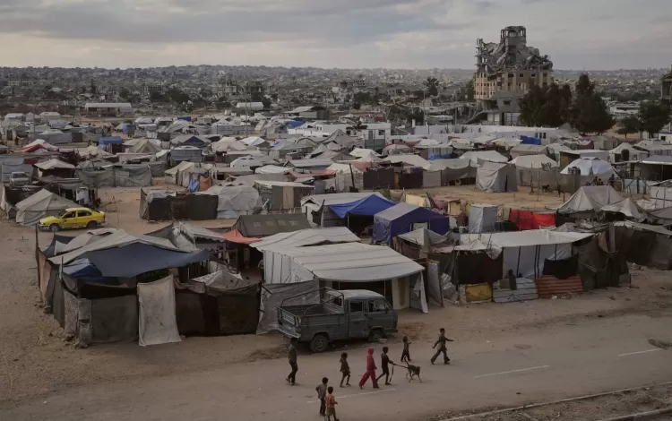 مخيم للنازحين الفلسطينيين في خانيونس بجنوب قطاع غزة مخيم للنازحين الفلسطينيين في خانيونس بجنوب قطاع غزة | أسوشييتد برس