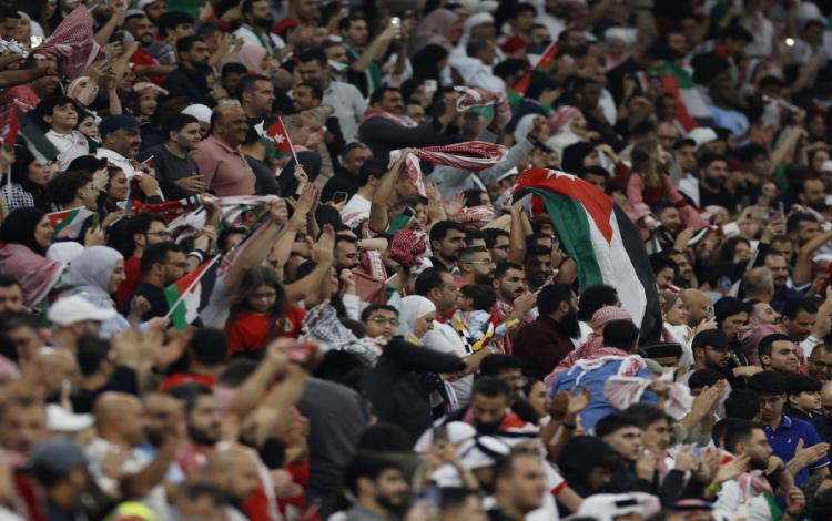 جماهير المنتخب الأردني في مباراة الأردن والإمارات 3/12/2025