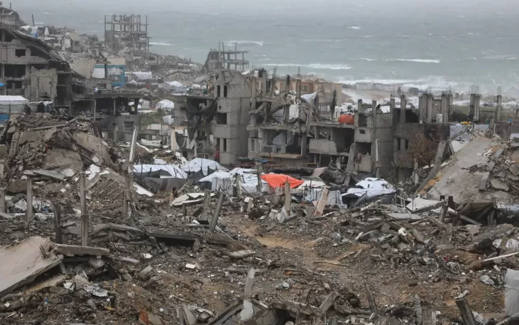 مبان مدمرة في مدينة غزة شمال القطاع 13/1/2026 | وكالة الأنباء الألمانية