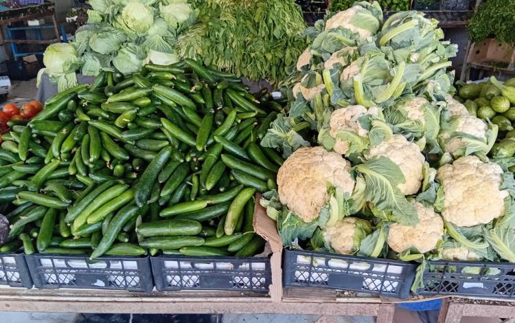 خضار في أحد المتاجر الأردنية