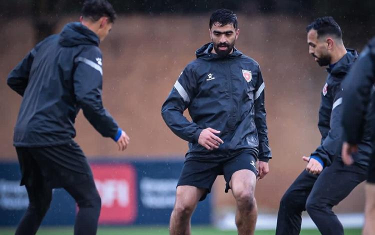 لاعبو المنتخب الأردني خلال تدريب لهم في عمان | المنتخب الأردني