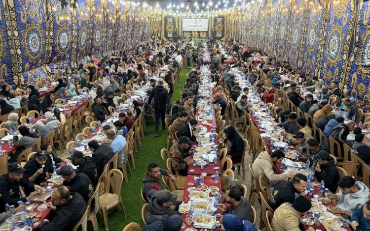 من الإفطار الجماعي جنوب قطاع غزة 15/3/2026