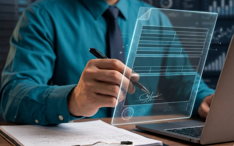 توقيع رقمي | صورة مولدة بالذكاء الاصطناعي