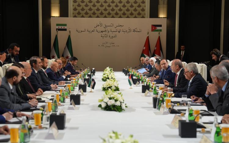 من أعمال الدورة الثانية لمجلس التنسيق الأعلى الأردني السوري على المستوى الوزاري - عمان 12/4/2026 | وزارة الخارجية الأردنية