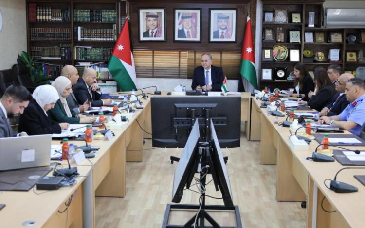 وزير العدل بسام التلهوني خلال ترؤسه اجتماع اللجنة التوجيهية لصياغة مسودة الخطة الوطنية الشاملة لحقوق الإنسان 20/5/2026 | وزارة العدل