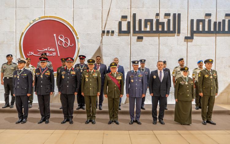 الملك عبدالله الثاني خلال احتفال الجيش العربي بالمناسبات الوطنية
