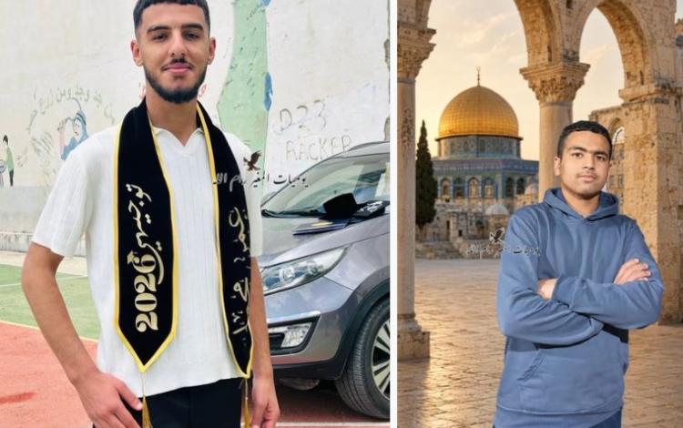 الشهيدان خليل أبو عليا "يمين" وعمر نعسان "يسار" اللذان ارتقيا في رام الله