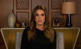 الملكة رانيا خلال مقابلة لها على CNN