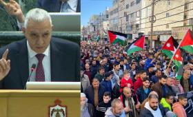 النائب حسين العموش ومسيرة سابقة في إربد دعما لغزة
