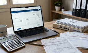 صورة حاسوب محمول مولدة عبر الذكاء الاصطناعي