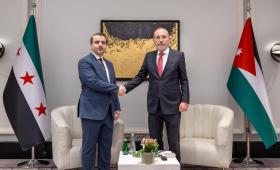 الصفدي والشيباني في العاصمة عمان، على هامش أعمال الدورة الثانية لمجلس التنسيق الأعلى بين الأردن وسوريا، على المستوى الوزاري | أرشيفية