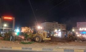من أعمال إزالة دوار الثقافة في إربد 30/6/2026